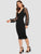 3D Applique Mesh Sleeve Scallop Edge Dress