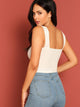 Rib Knit Thick Strap Top