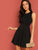 Lace Insert Open Back Skater Dress