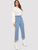 Paperbag Waist Bleach Wash Jeans