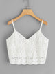 Zip Back Scallop Hem Cami Top