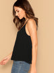 V Neck Solid Cami Top