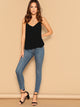V Neck Solid Cami Top