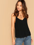 V Neck Solid Cami Top