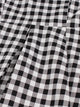 50s Off-The-Shoulder Gingham Flared Dress