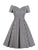 50s Off-The-Shoulder Gingham Flared Dress