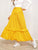 Drawstring Waist Frill Trim Polka Dot Skirt