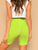 Neon Lime Elastic Waist Leggings Shorts
