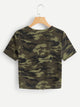 Knot Front Camo Tee