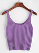 Ribbed Knit Crop Tank Top