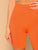 Neon Orange High Waist Leggings Shorts