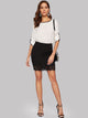 Keyhole Back Contrast Binding Top
