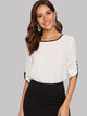 Keyhole Back Contrast Binding Top