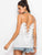 Contrast Lace Criss Cross Cami Top