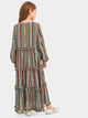 Girls Tassel Trim Tribal Print Maxi Dress