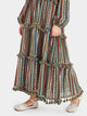 Girls Tassel Trim Tribal Print Maxi Dress
