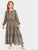 Girls Tassel Trim Tribal Print Maxi Dress