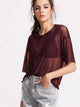 Sheer Mesh Boxy Top