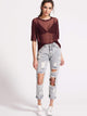 Sheer Mesh Boxy Top