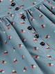 50s Button Front Floral Print Dress