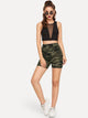 Camouflage Print Cycling Shorts