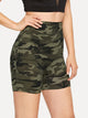 Camouflage Print Cycling Shorts