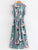 Self Tie Floral & Crane Print Jumpsuit