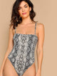 Snake Skin Print Cami Bodysuit