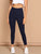 High Waist Ribbed Knit Solid Leggings