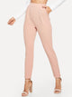 Pocket Side Solid Textured Pants