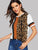 Cut-and-Sew Leopard Panel Top