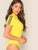 Mock-neck Checked Print Sleeve Fitted Bodysuit