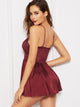 Contrast Lace Slips With Thong