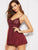 Contrast Lace Slips With Thong