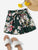 Floral Print Belted Shorts