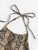 Snakeskin Print Crop Halter Top