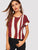 Cuffed Sleeve Color Block Top