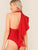 Ruffle Trim Halter Bodysuit