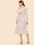 90s Flounce Cutout Shoulder Dot Print Belted Dress