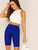 Rib Knit Skinny Cycling Shorts