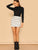 Tie Side Striped Wrap Skirt