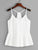 Pleated Hem Solid Chiffon Cami Top
