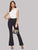 V Cut Neck Guipure Lace Raglan Sleeve Blouse