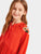 Girls Half Placket Flower Embroidered Crinkle Maxi Dress