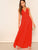 Crisscross Backless Wrap Hem Maxi Dress