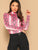 Mock Neck Snakeskin Fitted T-shirt