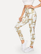 High Waist Chain Print Leggings