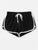 Drawstring Waist Dolphin Hem Shorts