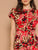 Rolled Tab Sleeve Knot Front Leopard Jumpsuit
