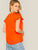 Neon Orange Keyhole Top